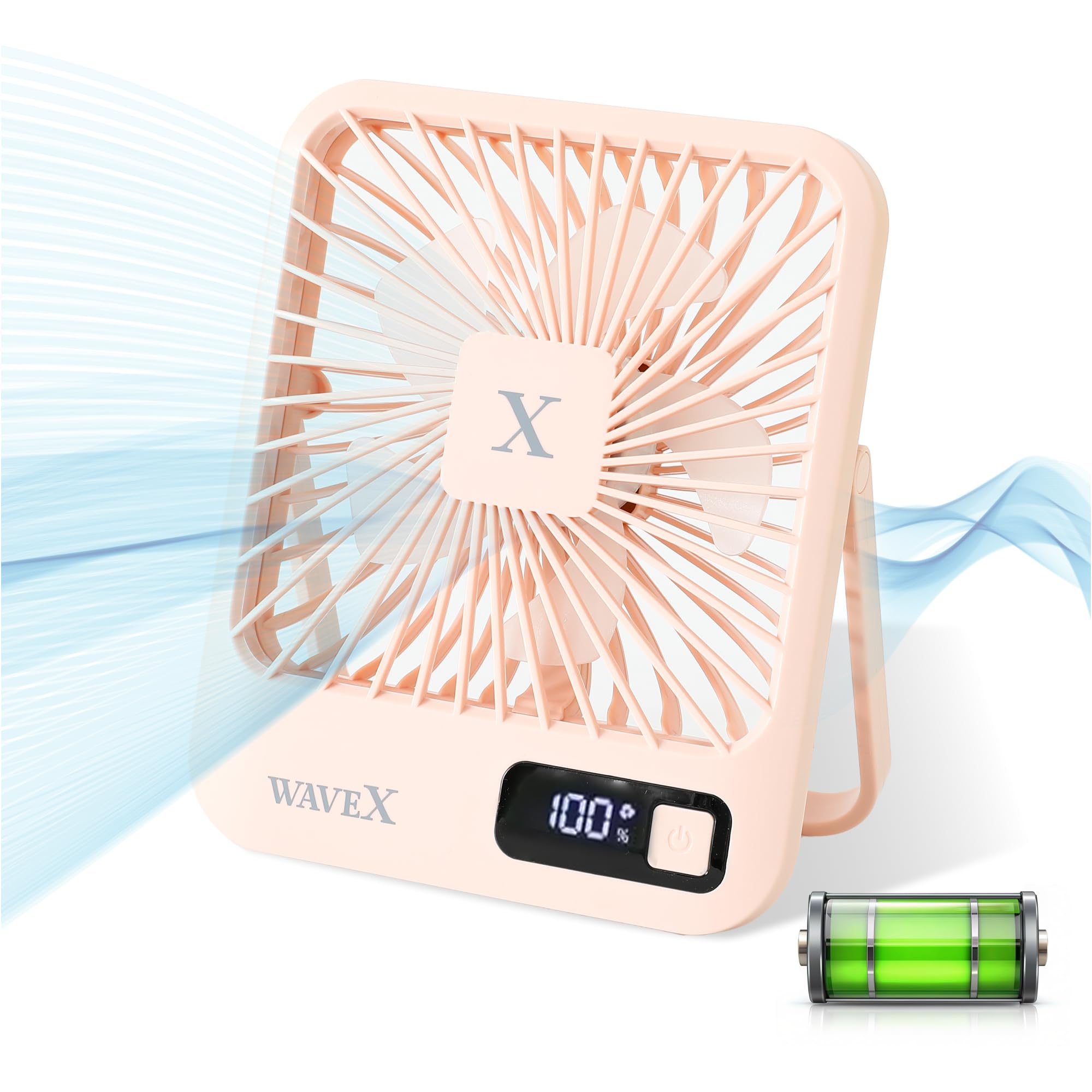 Candes Digital Portable Mini Fan | Rechargeable USB Fan with 5 Speeds | 4-6 Hours Running 2000mAh Battery | Small Fan with 180° Tilt Angle | 1 Yr warranty | Pink (B0DGTRGD4V) Amazon Price History, Amazon Price Tracker