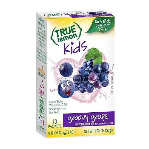 Miniatura 4 de True Lemon Kids Groovy Grape Mezcla de bebidas de uva sin edulcorantes artificiales ni sabores, 10 unidades
