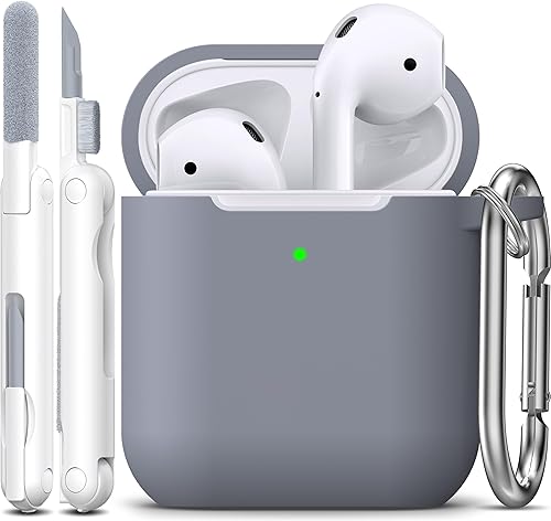 Miniatura 57 de Funda para AirPods con llavero, protección completa, de silicona, accesorios para AirPods, funda para hombres, mujeres y adolescentes, con estuche