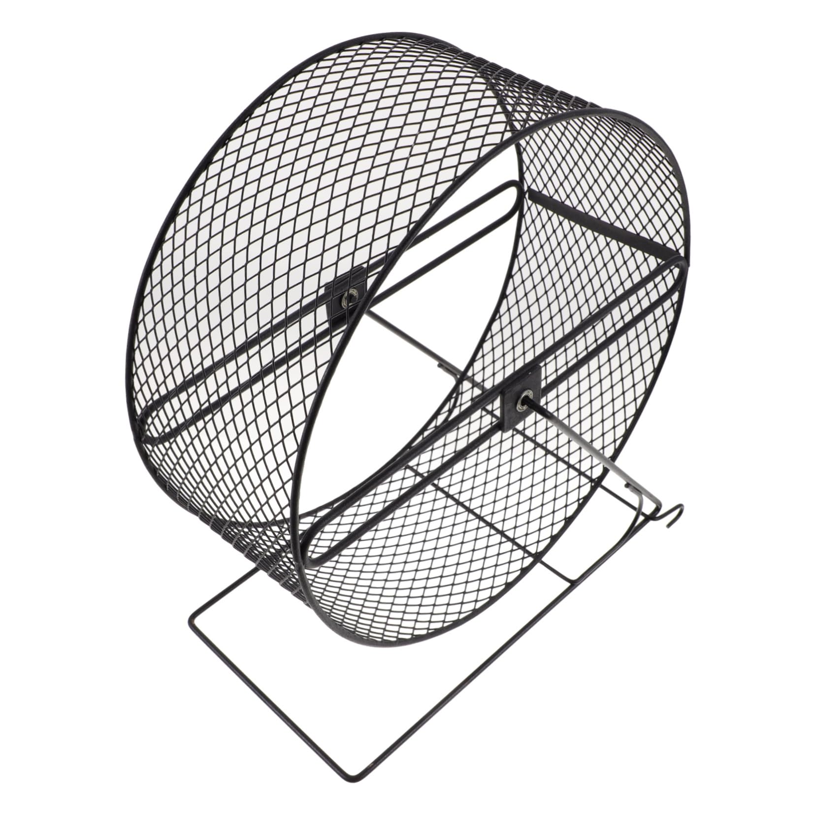 GALPADA Roue Hamster Silencieuse en Fer Noir, Jouet pour Hamster, Sûre et Amusante, pour Petits Animaux, Exercice Quotidien la Maison