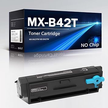 MX-B42T Black Toner Cartridge Compatible for Sharp MX-B42T MXB42T Toner Cartridges [NO CHIP] Replacement with MX-B427PW MX-B427W Printer, High Yield 3000 Pages,Black-1 Pack