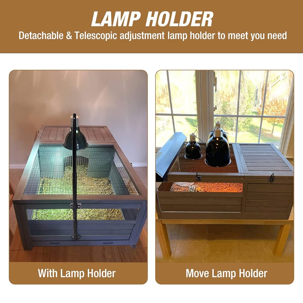 Aivituvin Wooden Tortoise House Large Tortoise Habitat, Indoor