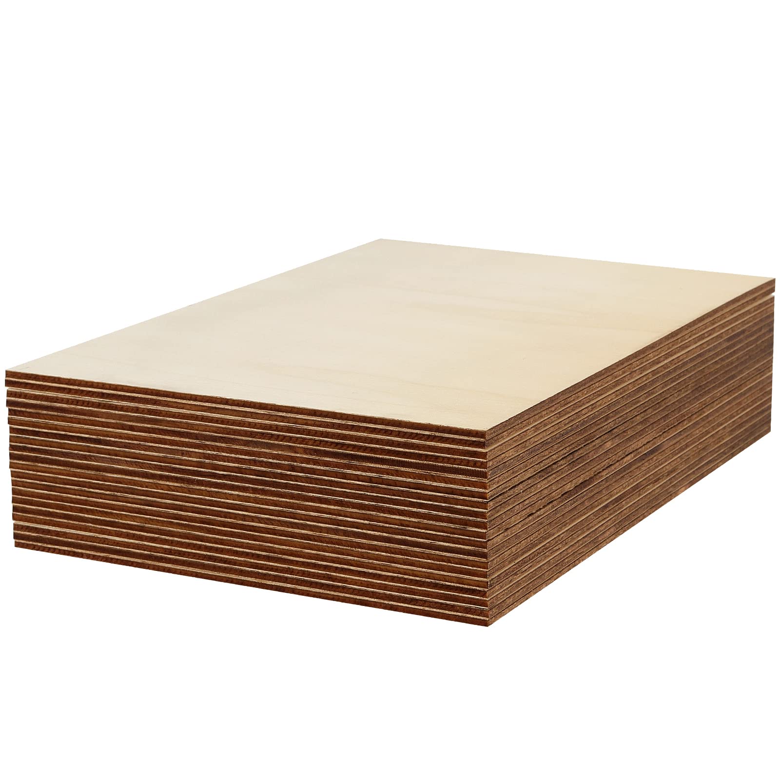 8 Fogli Di Compensato Di Legno 1,5 Mm 15x10 Cm | Tavole Di Tiglio Non Verniciate Per Modellismo, Fai Da Te, Decorazioni E Uova Di Pasqua