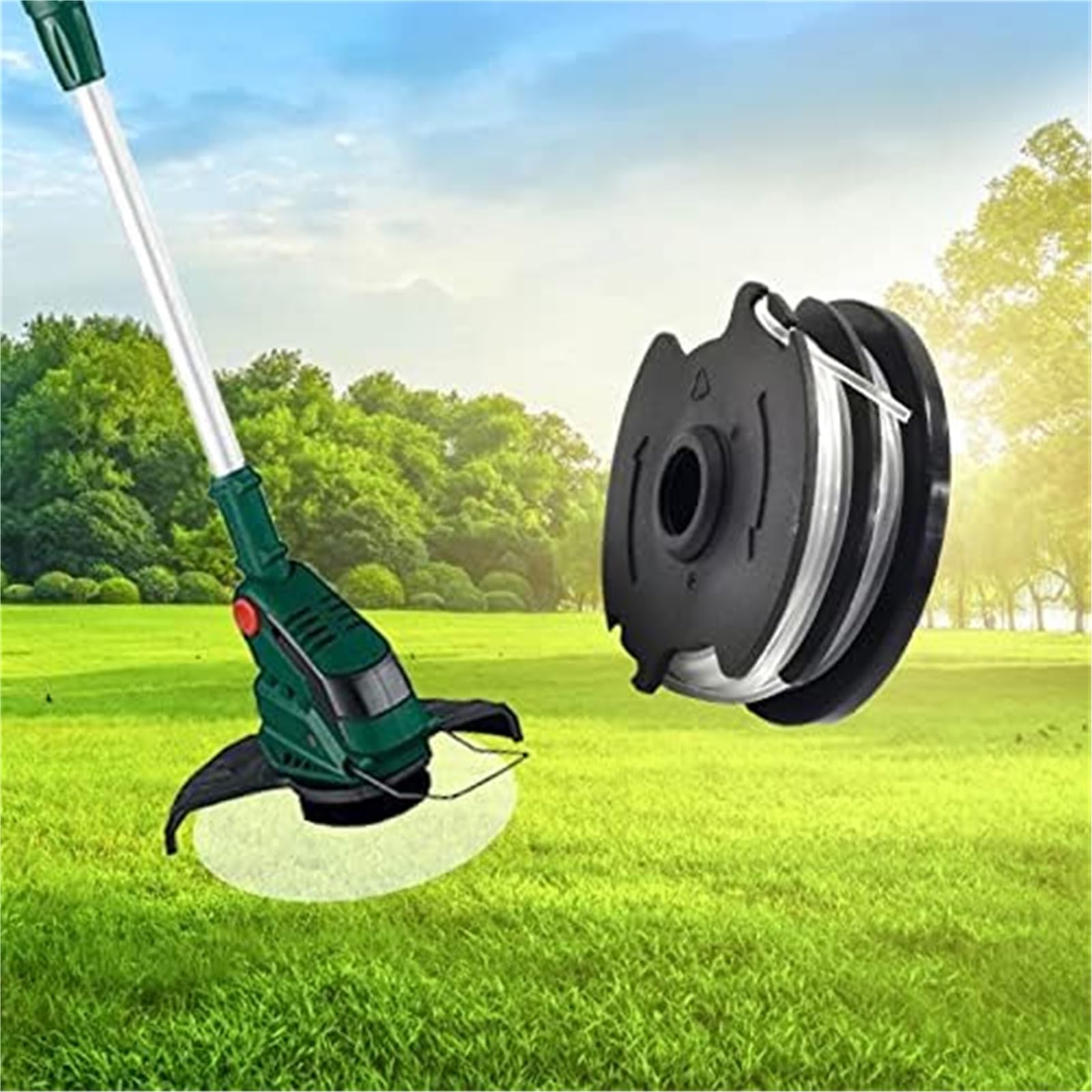 Grasschneider-Autospule Rasentrimmer-Spulenfaden-Ersatzfaden, Passend Passend für Parkside Cordless Prta 20-Li C3 Ian351753(BLACK 10pcs)