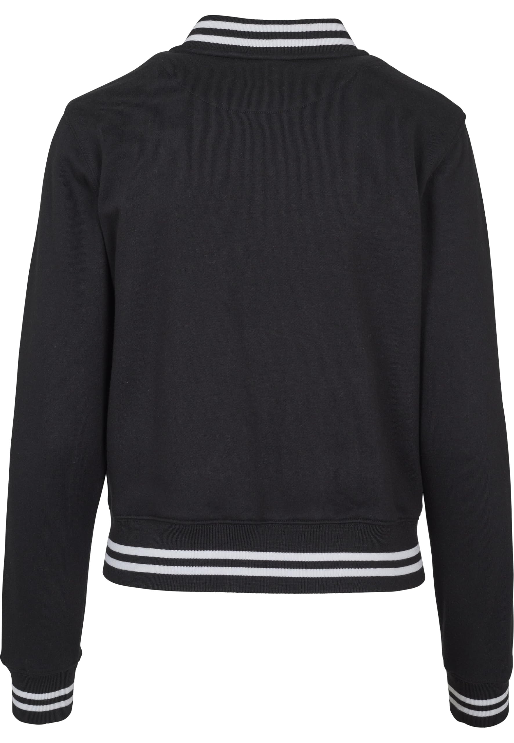 Urban Classics Ladies College Sweat Jacket Donna Giacca in stile College nero/bianco