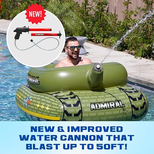 Miniatura 5 de Float Factory Flotador inflable de alta calidad para piscina, flotador inflable con cañón de agua que explota agua hasta 50 pies. Flotadores