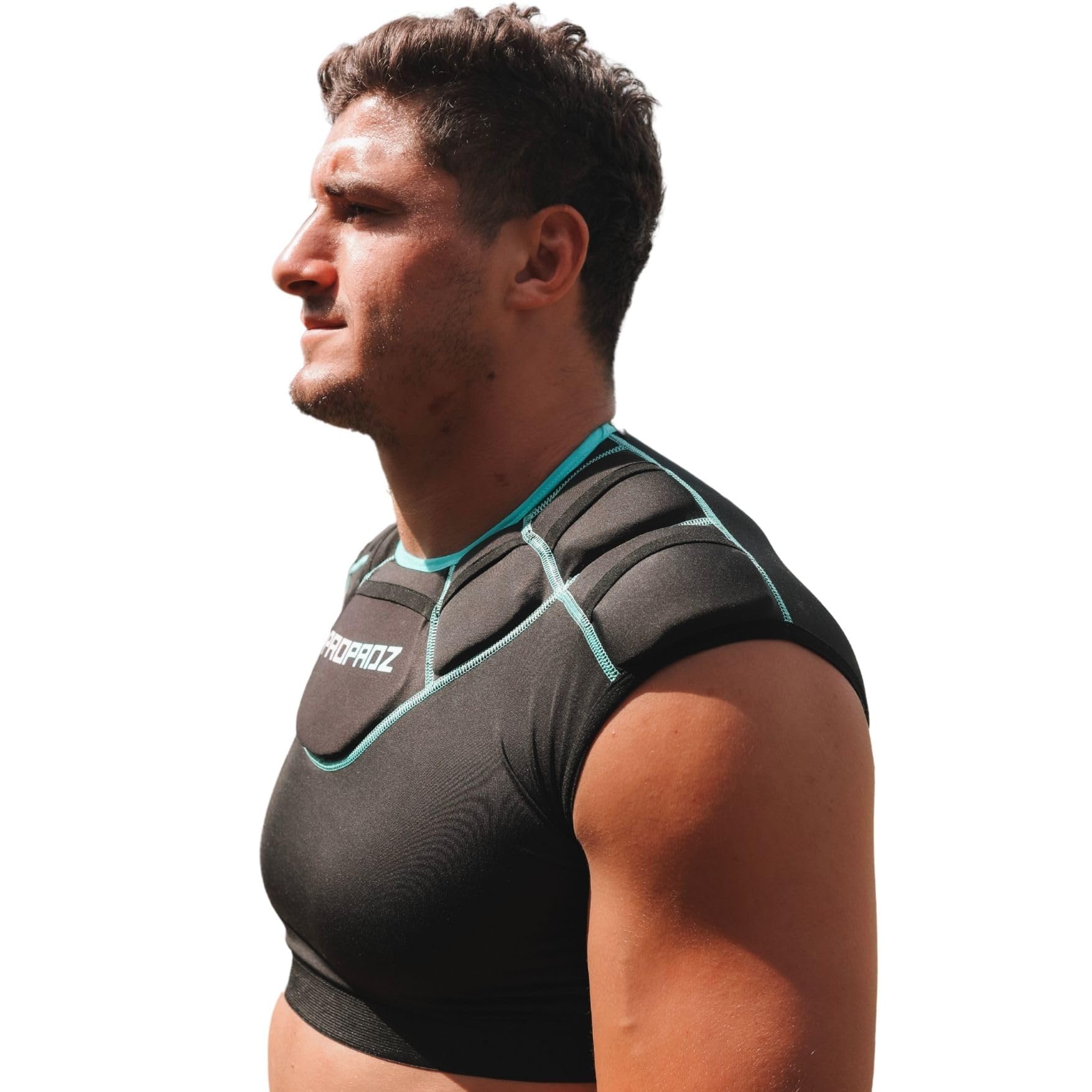 Épaulières de Rugby PROPADZ Junior – Gilet rembourré léger pour Une Protection personnalisée – Homologuées par World Rugby. Protection de Niveau Professionnel pour Les Joueurs de Tous Niveaux.