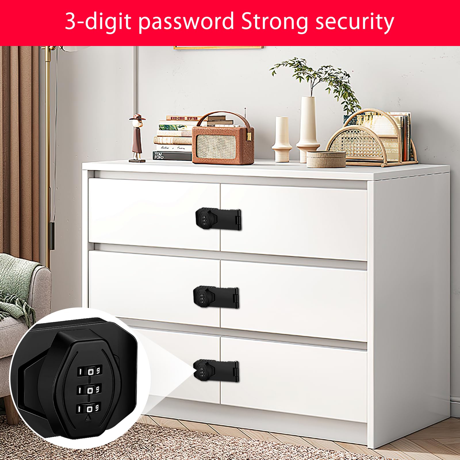 Lucchetto Palestra Armadietto 2 Lucchetti A Combinazione Per Armadietto - 4 Cifre, Guscio Rinforzato, Resistente All'Acqua, Nero Lucchetto Con Combinazione