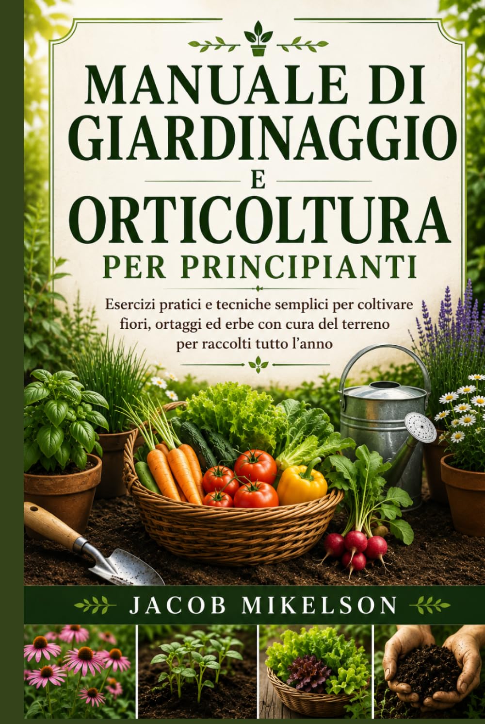 MANUALE DI GIARDINAGGIO E ORTICOLTURA PER PRINCIPIANTI: Esercizi pratici e tecniche semplici per coltivare fiori, ortaggi ed erbe con cura del terreno per raccolti tutto l’anno