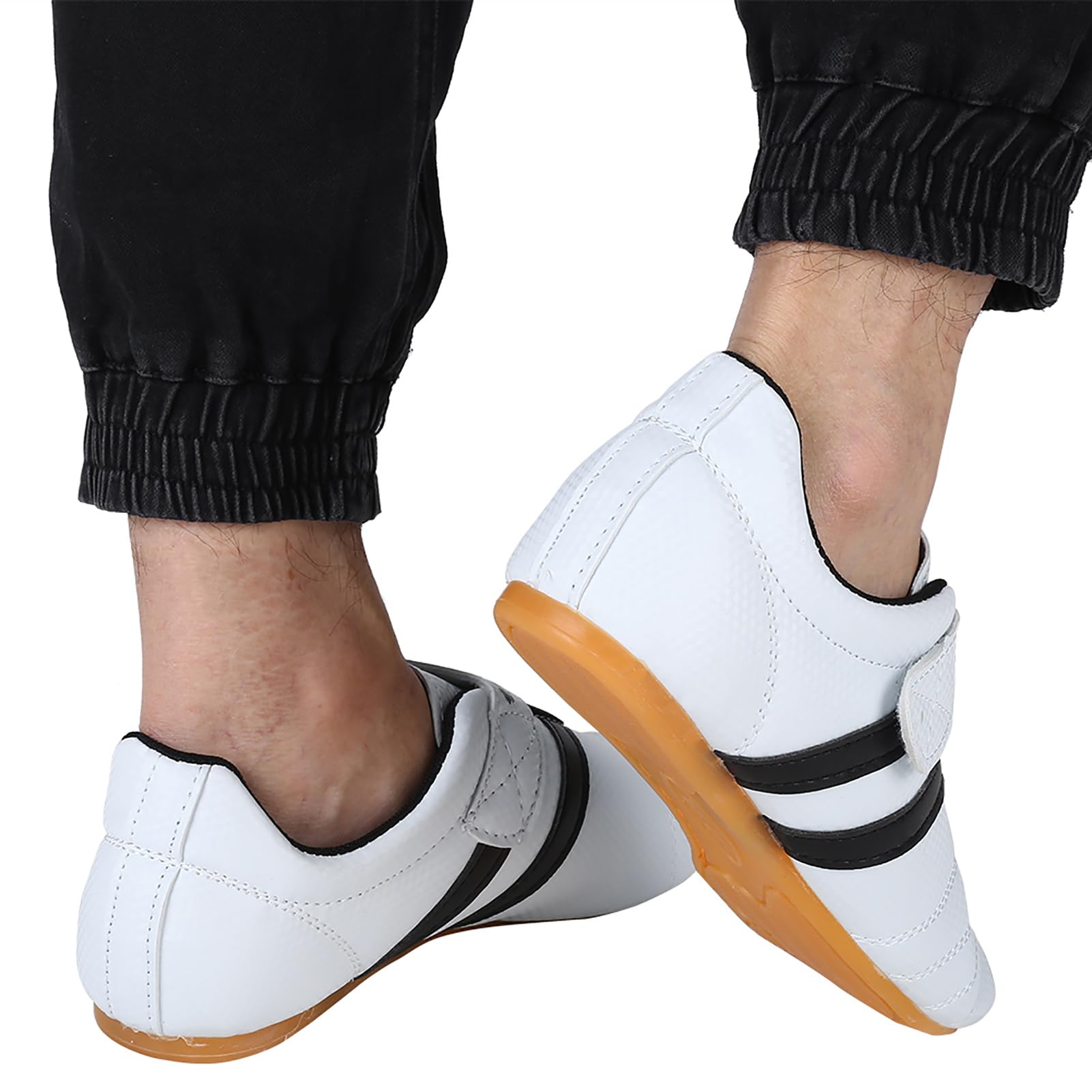 Taekwondo Sport Boxing Kung Fu Taichi Leichte Schuhe innovatives älteres atmungsaktives Material Oxford Gummi -Sohlen weiß 20 Größen Erwachsene Kinder Männer Frauen Frauen
