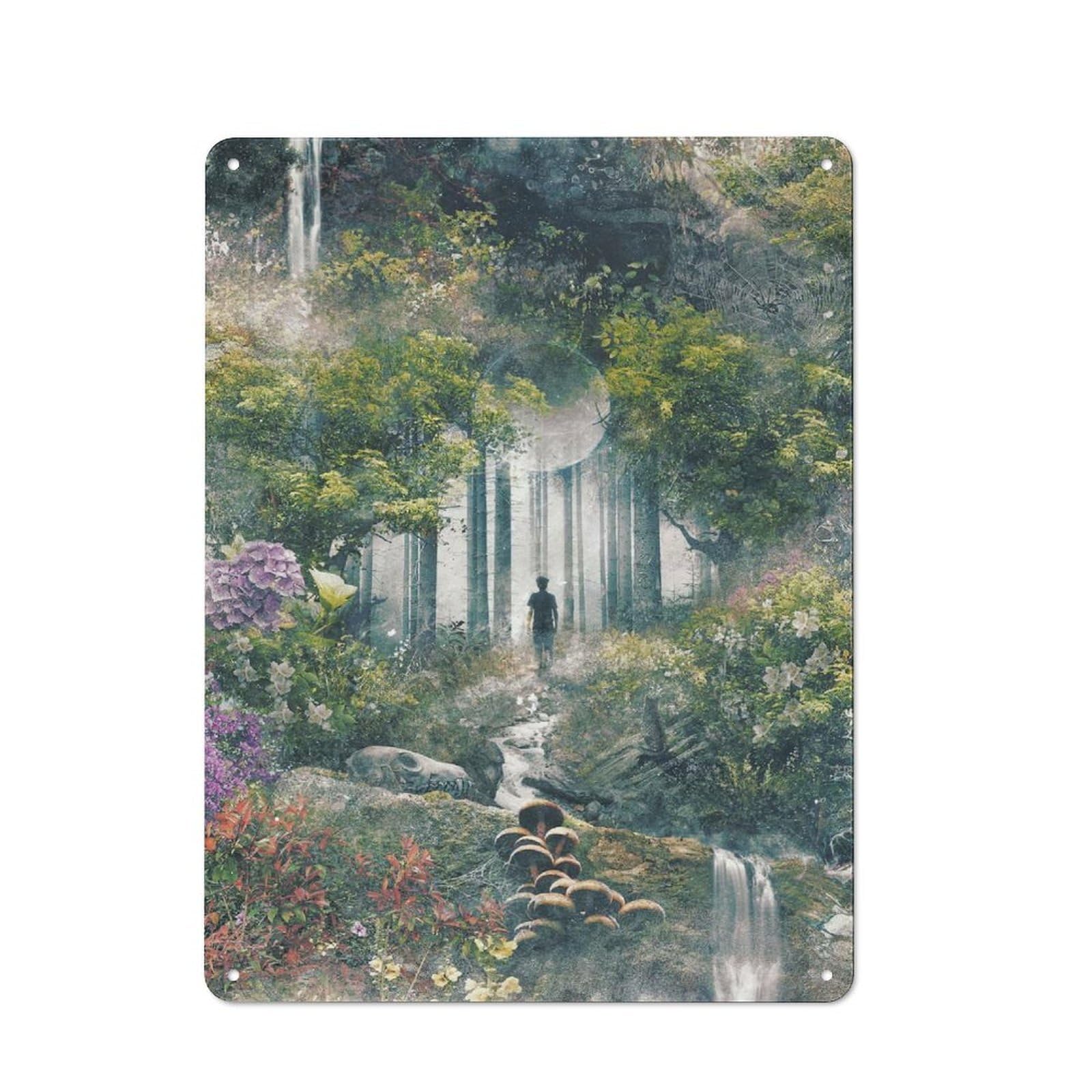 Infinity Dream Metal Wall Plaque, Clean Printed Wall Decor for Home Bar, Pub Room Or Drinks Corner, 40x30cm