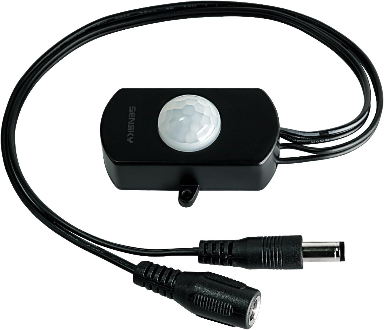 Sensky BS010L 12V-30V DC 3A PIR Motion Sensor Switch Distance Time Lux Adjustable Light Sensor Switch(Black, with Light Sensor)