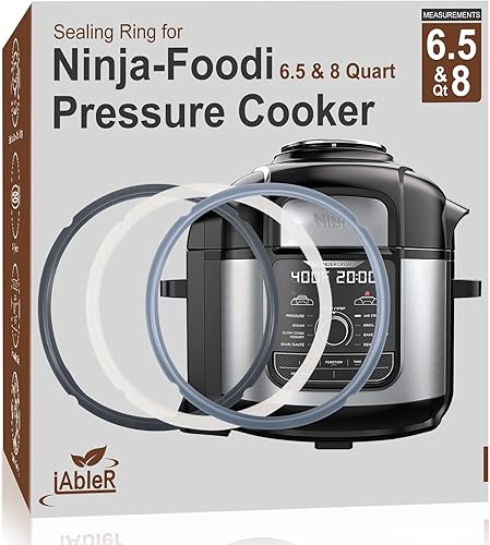 Anillo de sellado de silicona Ninja Foodi original para olla a presión Ninja Foodi de 6.5 cuartos y 8 cuartos de galón FD401/FD301/OS301 Juego de