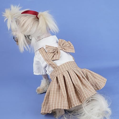 Miniatura 9 de apott Overol rojo para perros, ropa para cachorros, ropa para cachorros, pantalones para mascotas, overol para perros pequeños y medianos y gatos, M