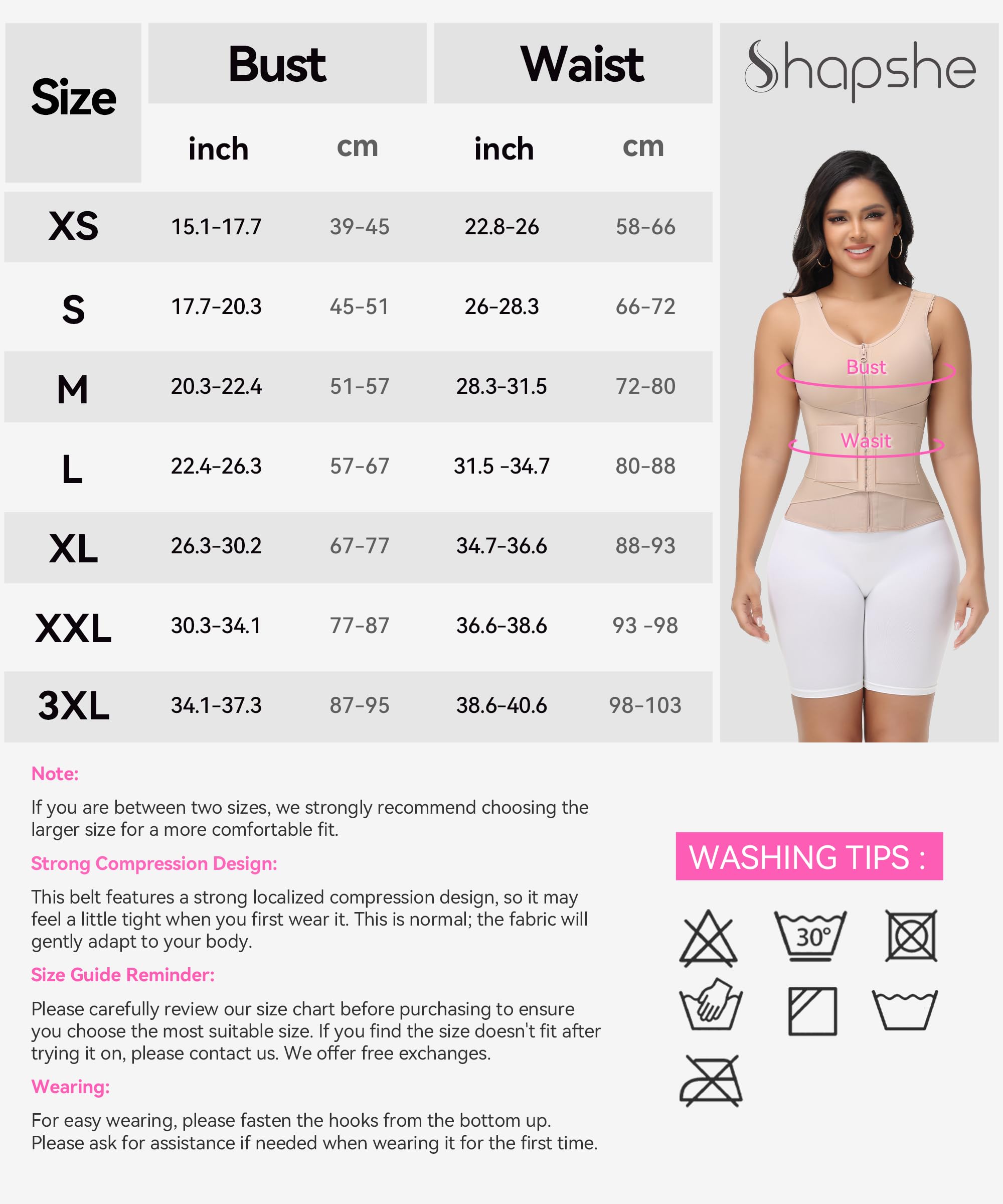 SHAPSHE Entrenador de cintura para mujer, corsé moldeador, control de abdomen, posparto, moldeador de cintura, brasier moldeador de cuerpo con soporte de espalda