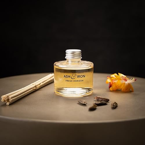 Miniatura 2 de Ash & Iron Fresh Horizon - Difusor de varillas de lujo, aroma de aire alpino y flor de cactus, 4.2 fl oz, 3 meses de duración, la frescura de la