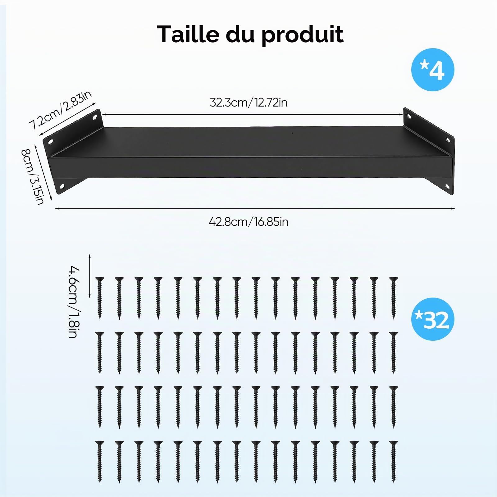 Équerres D'angle à 45 Degrés, 4PCS Support Poteau pour Pergola Bois