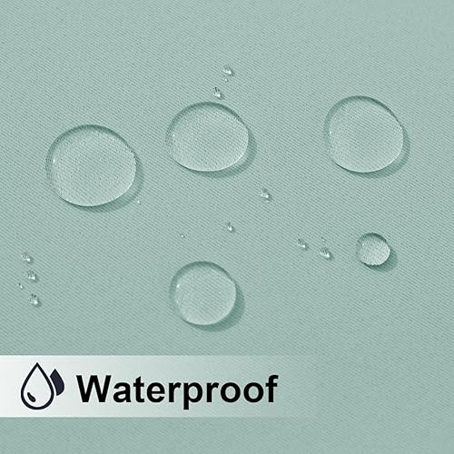 Miniatura 5 de NICETOWN 2 paneles de cortinas naturales para exteriores para patio, impermeables, resistentes al óxido, superior e inferior, con ojales, cortinas