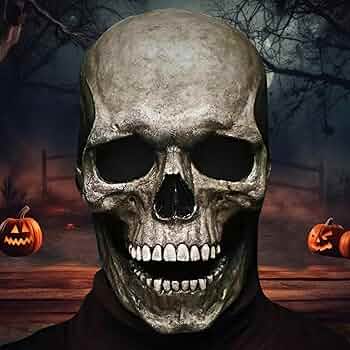 Masque D'horreur Halloween - Masque De Crâne Démon Souriant En Latex, Taille Unique, Effet Réaliste, Pour Fêtes Costumées, Cosplay