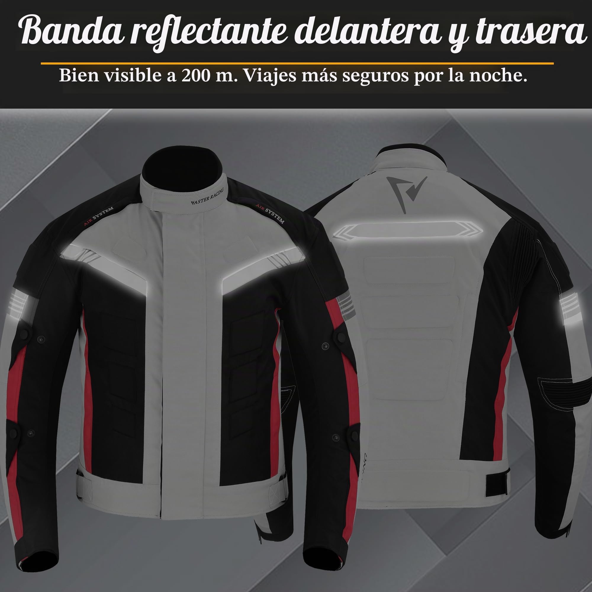 Chaqueta de motocicleta impermeables CE Armor Cordura Motocicleta Chaquetas a prueba de viento Equipo de protección de cuerpo completo