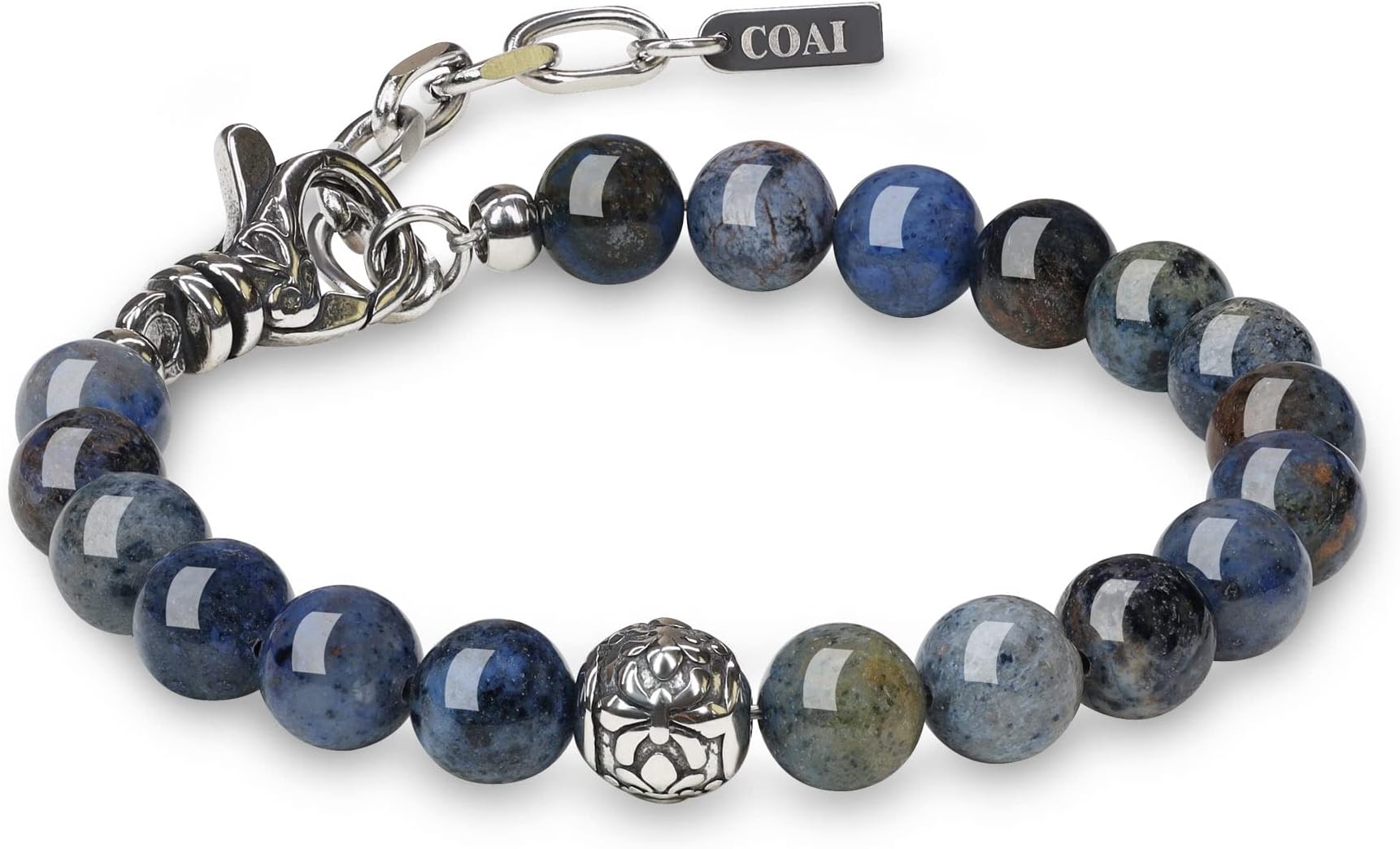 COAI Fleur De Lis Stone Mens Beaded Bracelet