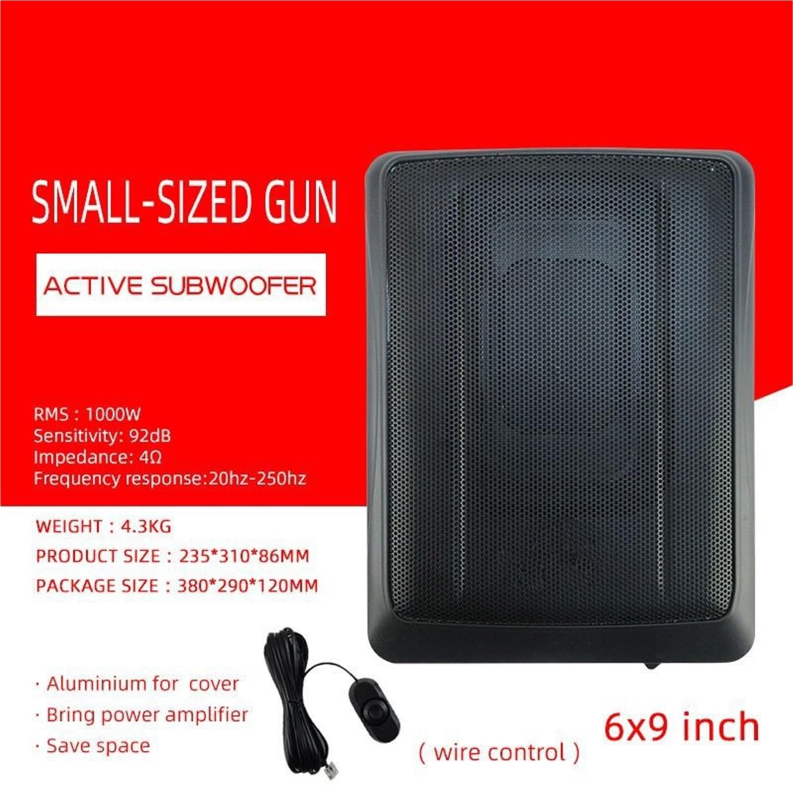 Ultracienki subwoofer samochodowy Car Supergłośny głośnik kopułkowy głośnik