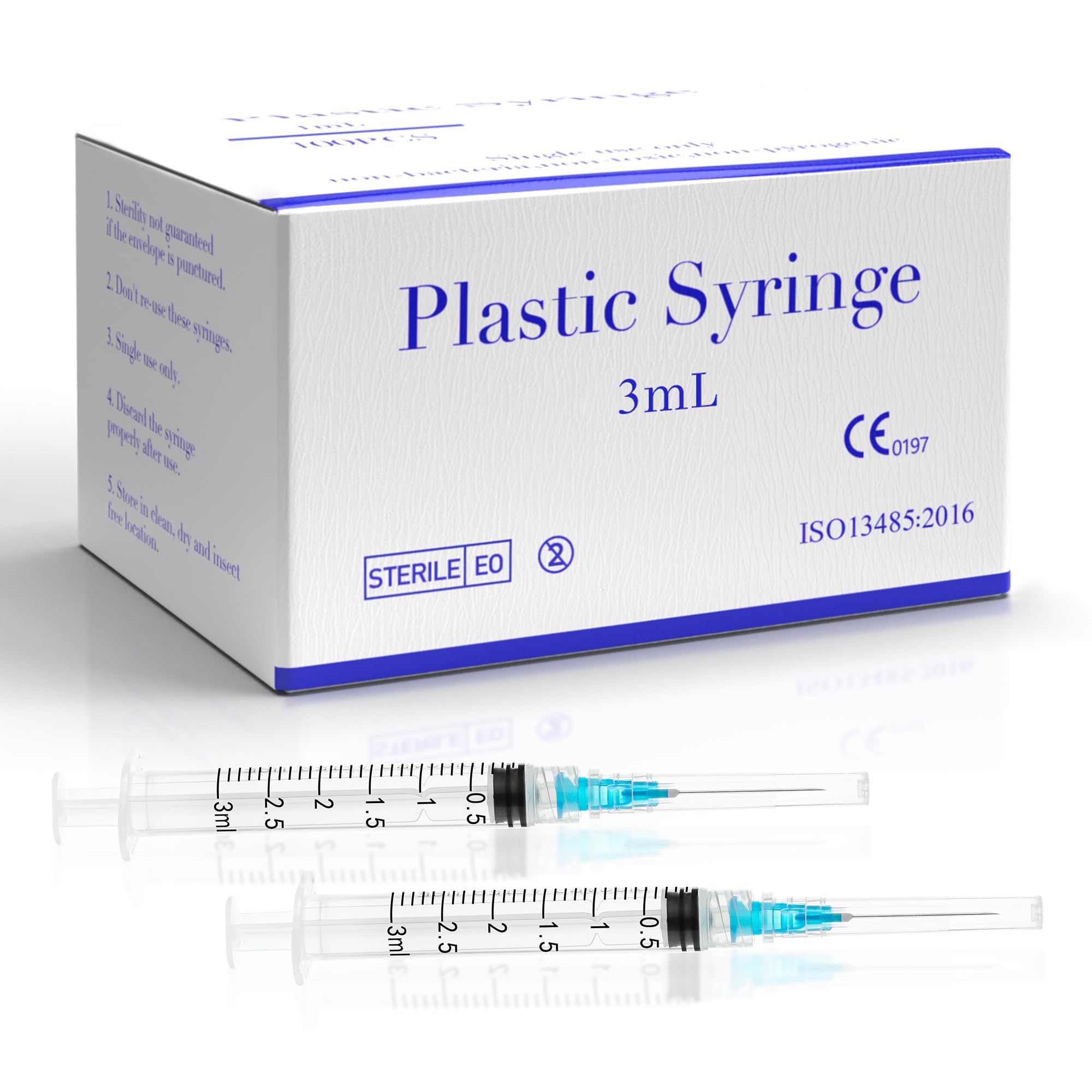 100 Pack 1mL 27Ga 1/2 Inch 13MM Lab Syringe Tools, Individually Packed — Amazon image 10