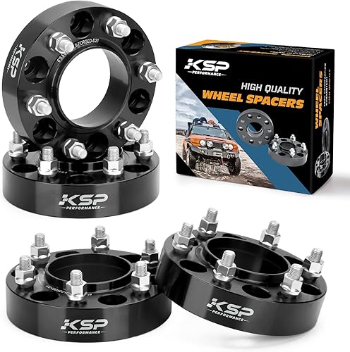 KSP - Espaciadores de rueda Ford Ranger de 1.5 pulgadas, espaciador forjado de 6 x 5.5 con borde de buje compatible con Ranger 2019-2024, Bronco