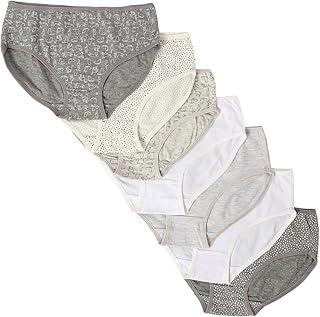 كارينا طقم بانتي مرتفع الخصر للبنات من 7 قطع، قطن