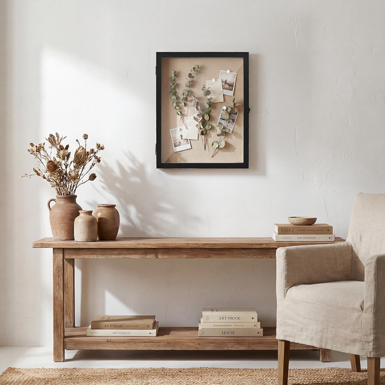 13×16 Shadow Box Frame, Linen Back, Glass Door, Hinge Display Case | shadow box display case features linen back, real glass hinged door, perfect for displaying medals, bouquets, and keepsakes.