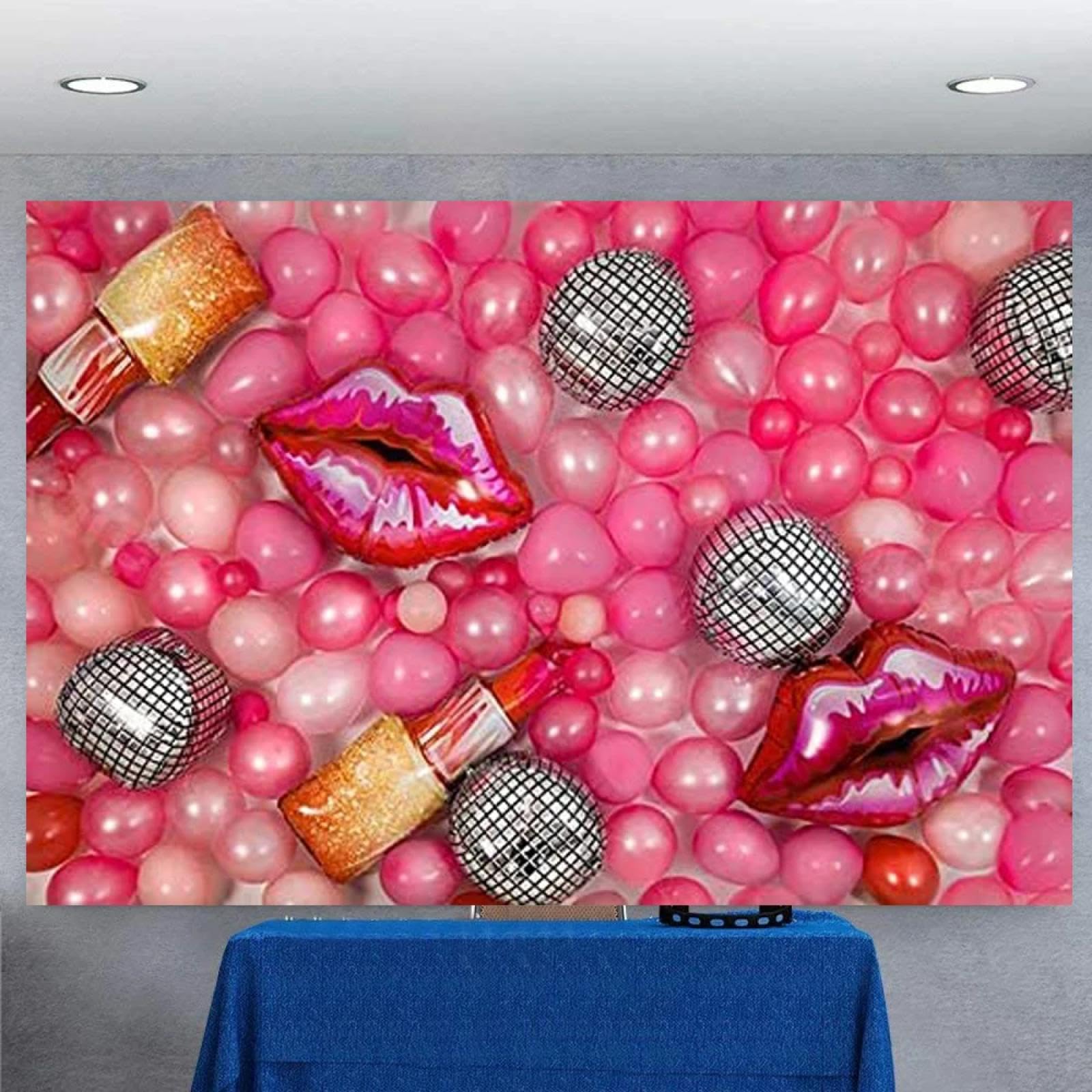 Dziewczęca fotografia tło balony pocałunek tło baby shower studio fotograficzne rekwizyty na imprezę, dekoracja plakatu