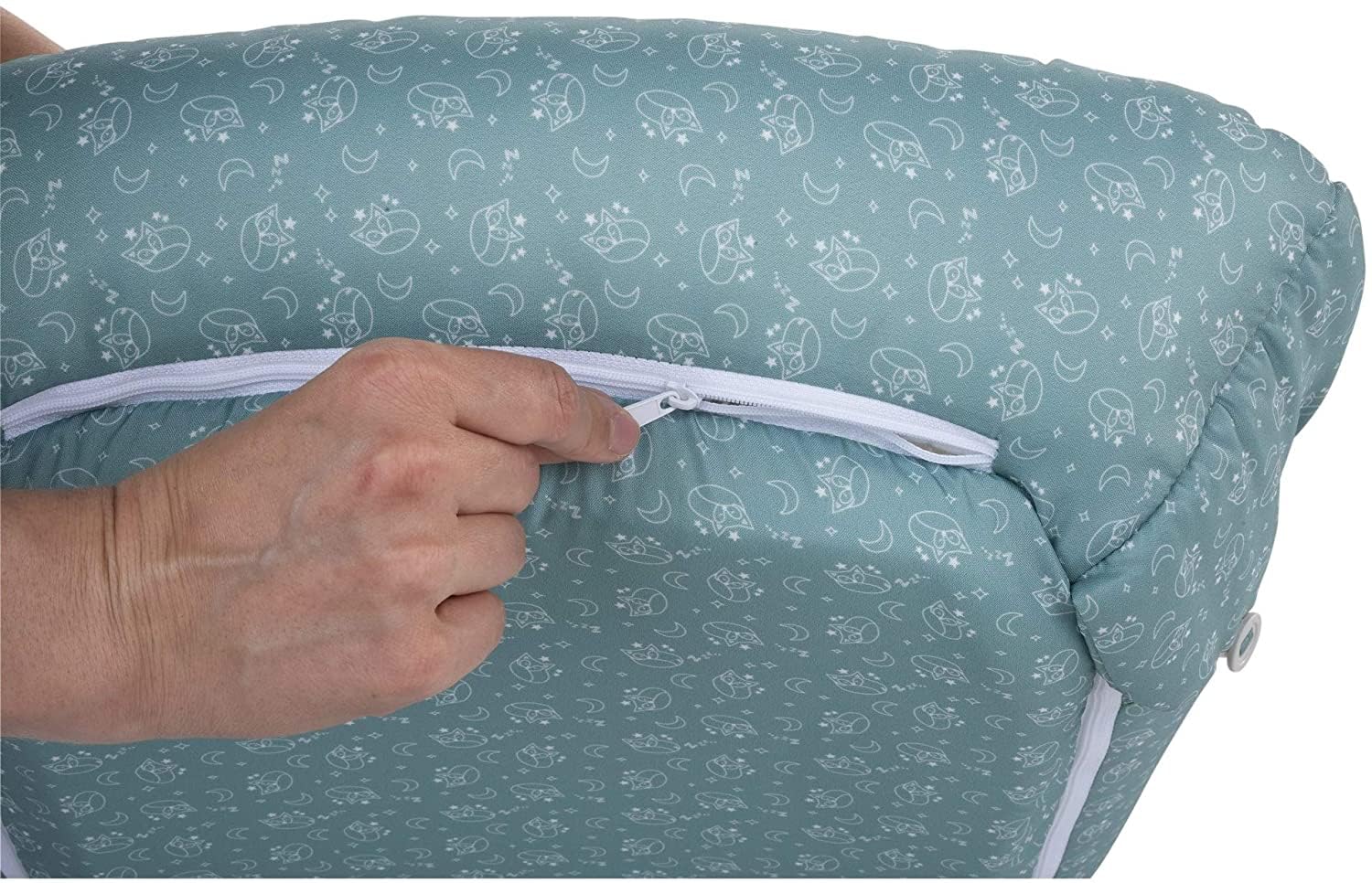 Chicco Mummy Pod, Riduttore Culla e Lettino, Impermeabile e Traspirante, con Speciale Rete 3D e Inserto anti-pipì, Regolabile, con 3 Lunghezze, Lavabile a Mano, Riduttore Neonato, Grigio, Foxy