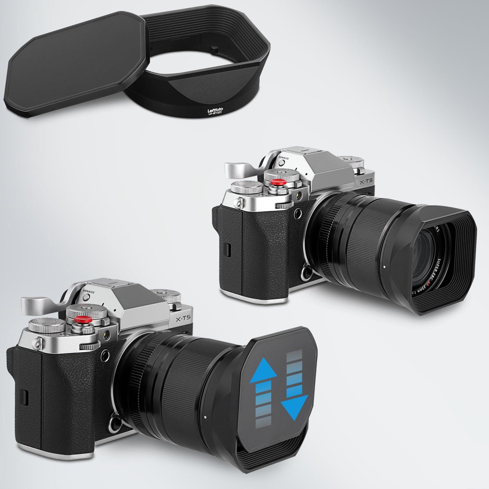 【美品】XF 50mm F2 R WR + square Hood 美品】XF 50mm F2 R WR + square Hood Square Metal Lens Hood for