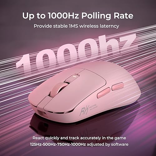 Miniatura 5 de RK ROYAL KLUDGE RK M30 Ratón Inalámbrico para Juegos, 24000 DPI, 43g Ultraligero, Sensor PAW3311, 2.4G/Bluetooth/USB-C Recargable Inalámbrico con 5