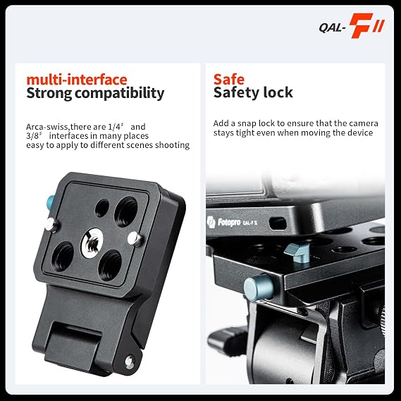 Fotopro Camera L Bracket Vertical Horizontal Switching Quick Release Plate for Canon Nikon Sony DSLR Monopod Stabilizer Universal