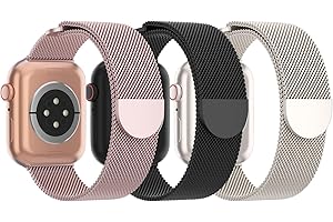 3 Pack Mesh Metal Bands Compatible with Apple Watch 40mm