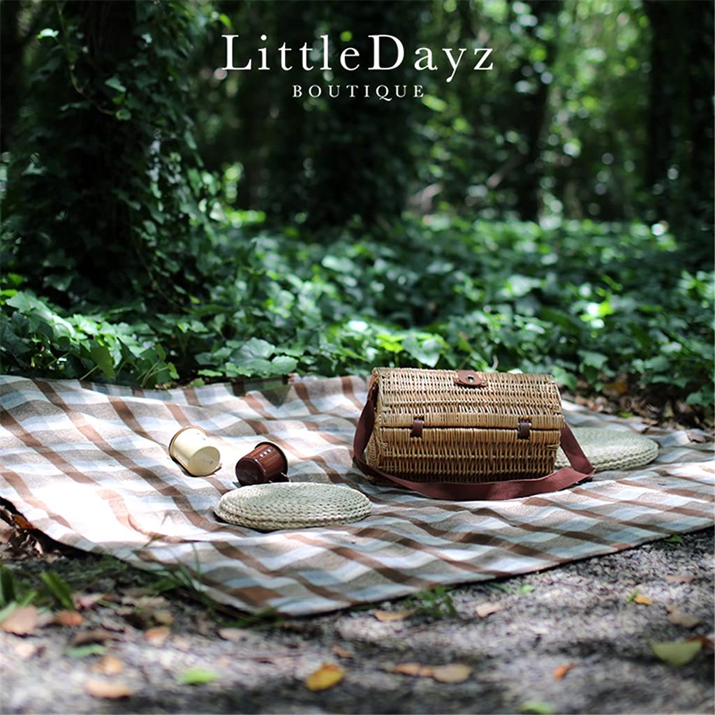 RUVVDR Serviette de plage imperméable pique-nique légère avec 4 piquets