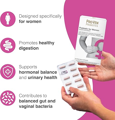 Miniatura 2 de Pro-Ven Probiotics for Women Once Daily Probiotics - Suplemento probiótico de 17.5 mil millones de UFC para la salud vaginal, prebióticos para