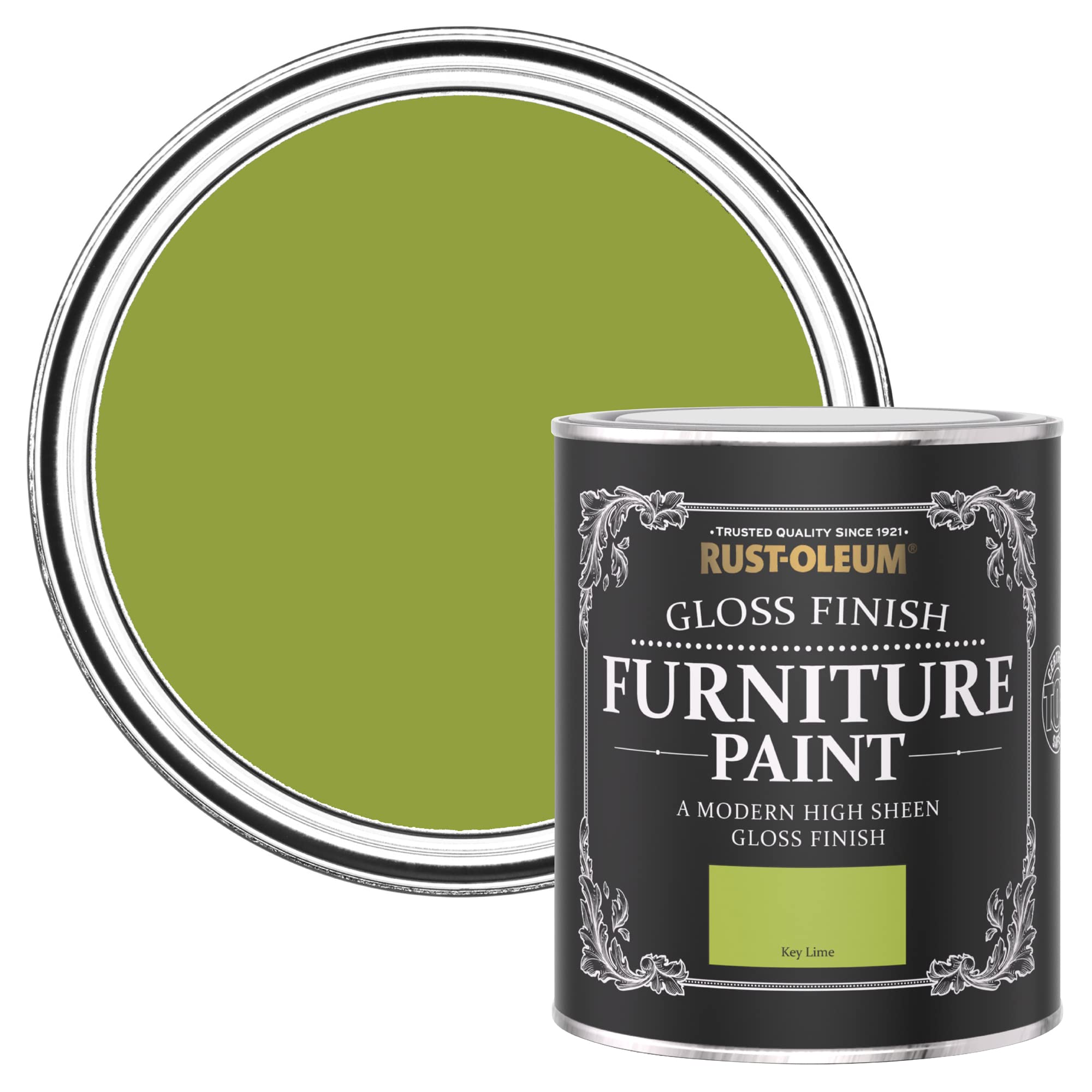 Rust-Oleum Green Furniture & Skirting Board Paint in Gloss Finish - Key Lime 750ml