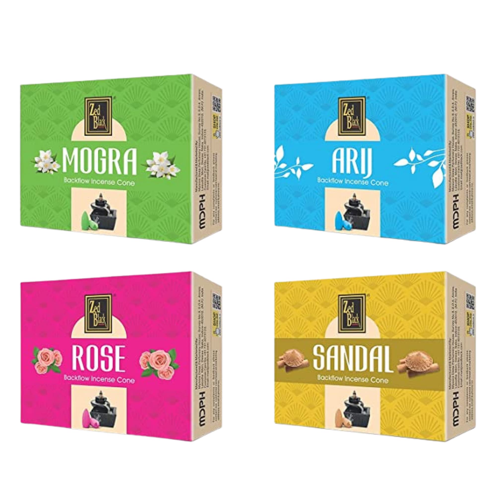 Zed Black Incense Backflow Dhoop Cone Sandal, Arij, Mogra, Rose Back Flow Dhoop Cone Combo Pack/Bamboo Free Scented Back Flow Smoke Cone Fragrance Natural Dhoop Cone/Dhoop Cone - Pack of 4 (B09W9PMHVX) Amazon Price History, Amazon Price Tracker