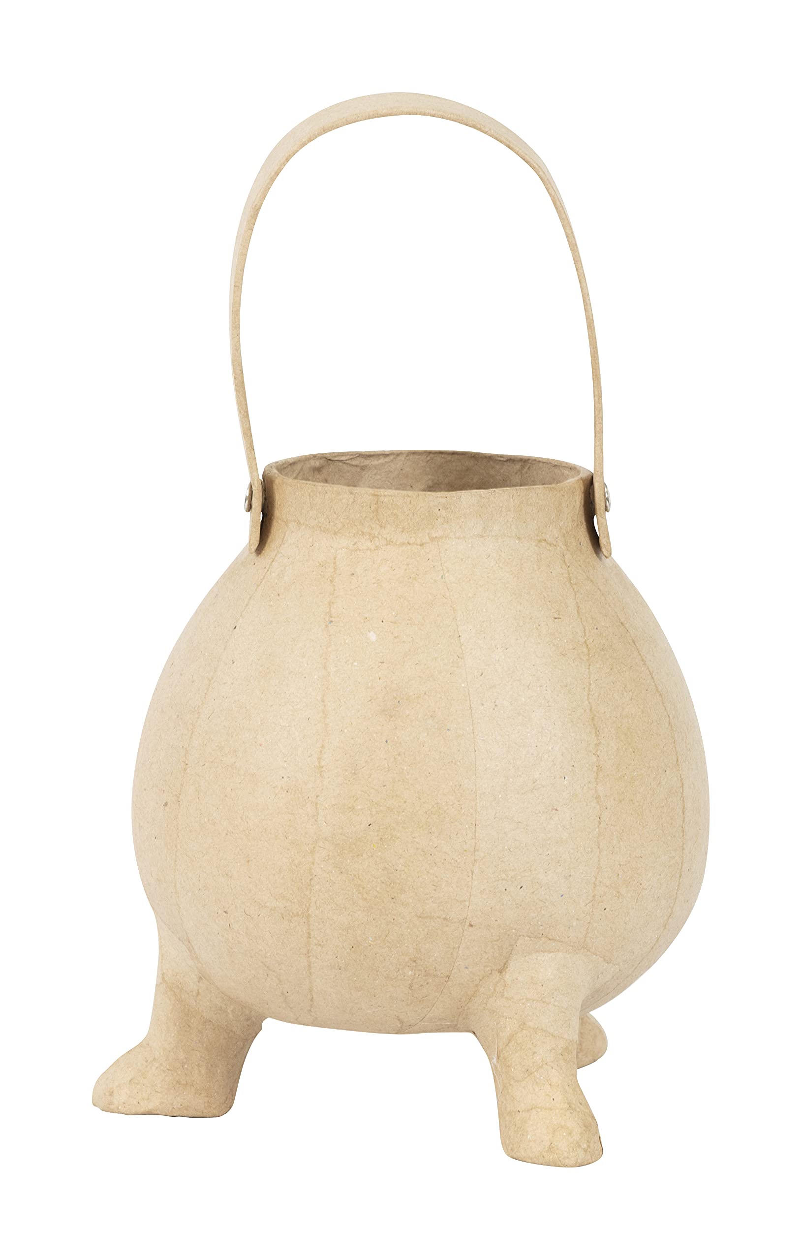 Décopatch AC878C - One Brown papier-mâché stand - Dimensions: 16x16x27.5 cm, Cauldron - Customisable Décor - Completely Personalise - Creative + Leisure
