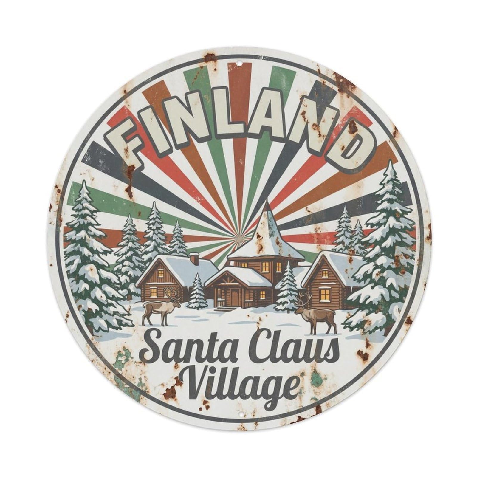 Vintage Travel Finland Celebrated Vintage Metal Tin Sign Plaque
