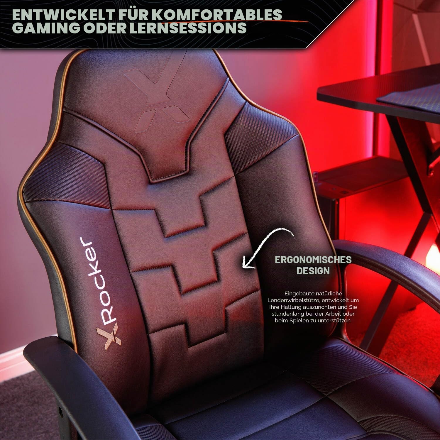 X Rocker Saturn Gaming Bürodrehstuhl für Kinder & Jugendliche