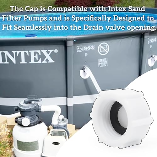 Miniatura 5 de Tapa de válvula de drenaje y junta tórica 11456 Reemplazo para bombas de filtro de arena Intex y piezas combinadas