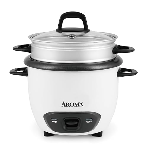 Rice Cooker, 3-Cup (Uncooked) / 6-Cup (Cooked), Steamer, Small Rice