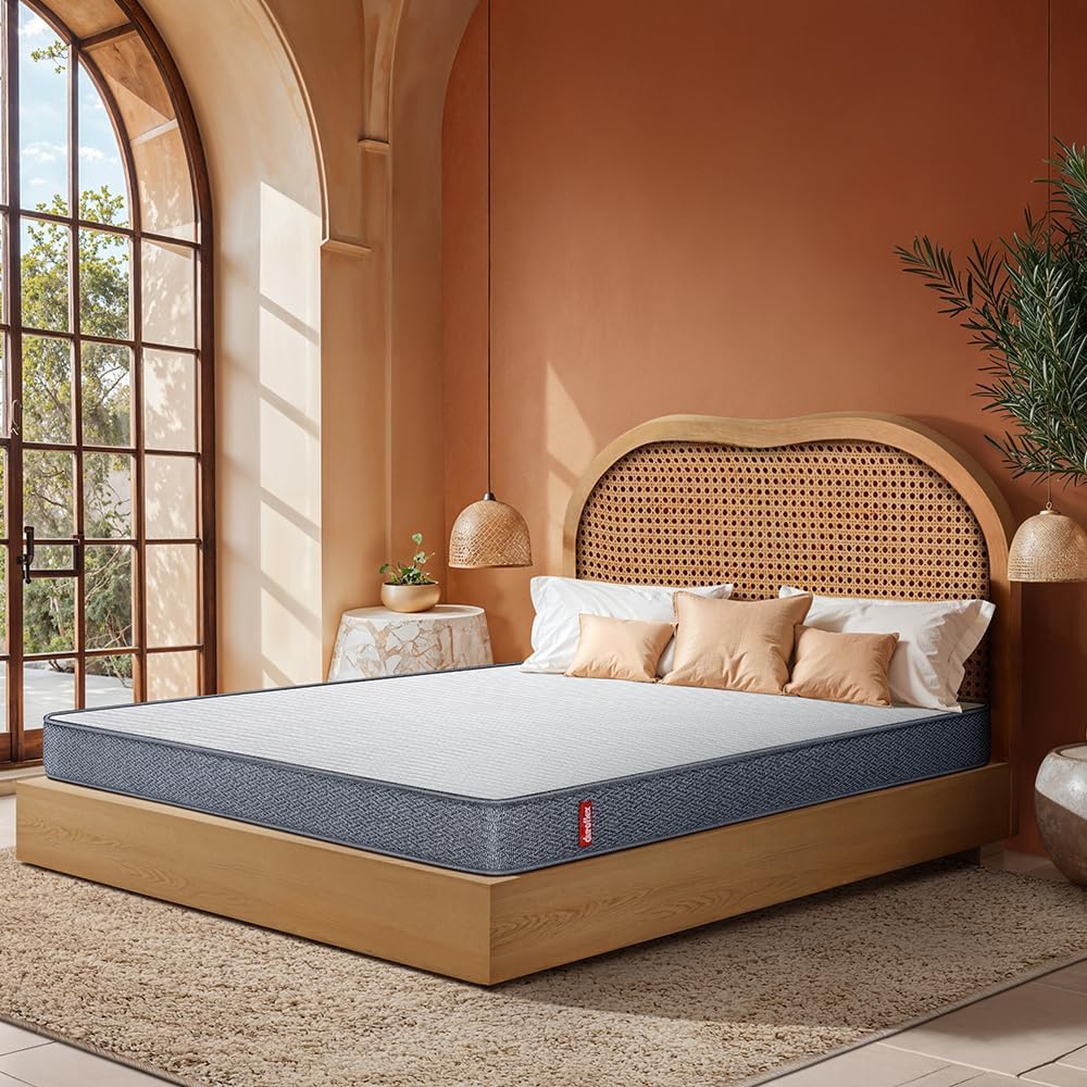 LiveIn 2 in 1 Dual Reversible Soft & Firm Sides | 10 Years Warranty | Queen Bed | Roll Pack Foam Mattress | 5 Inch Bed Mattress Queen Size (72x60x5)