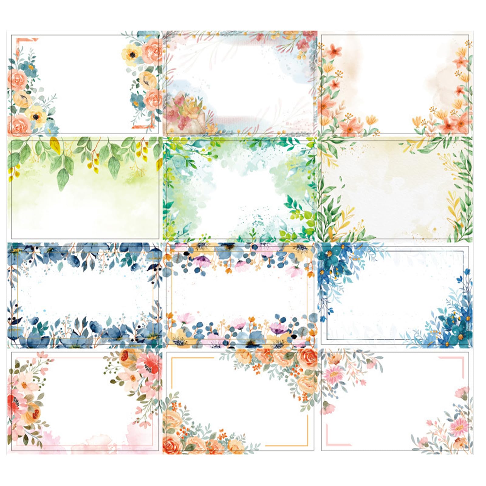 240 Pcs Waterproof Jam Jar Labels, Self-Adhesive Stickers for Jars, Kitchen & Office Use, Flower Design All-Purpose Labels