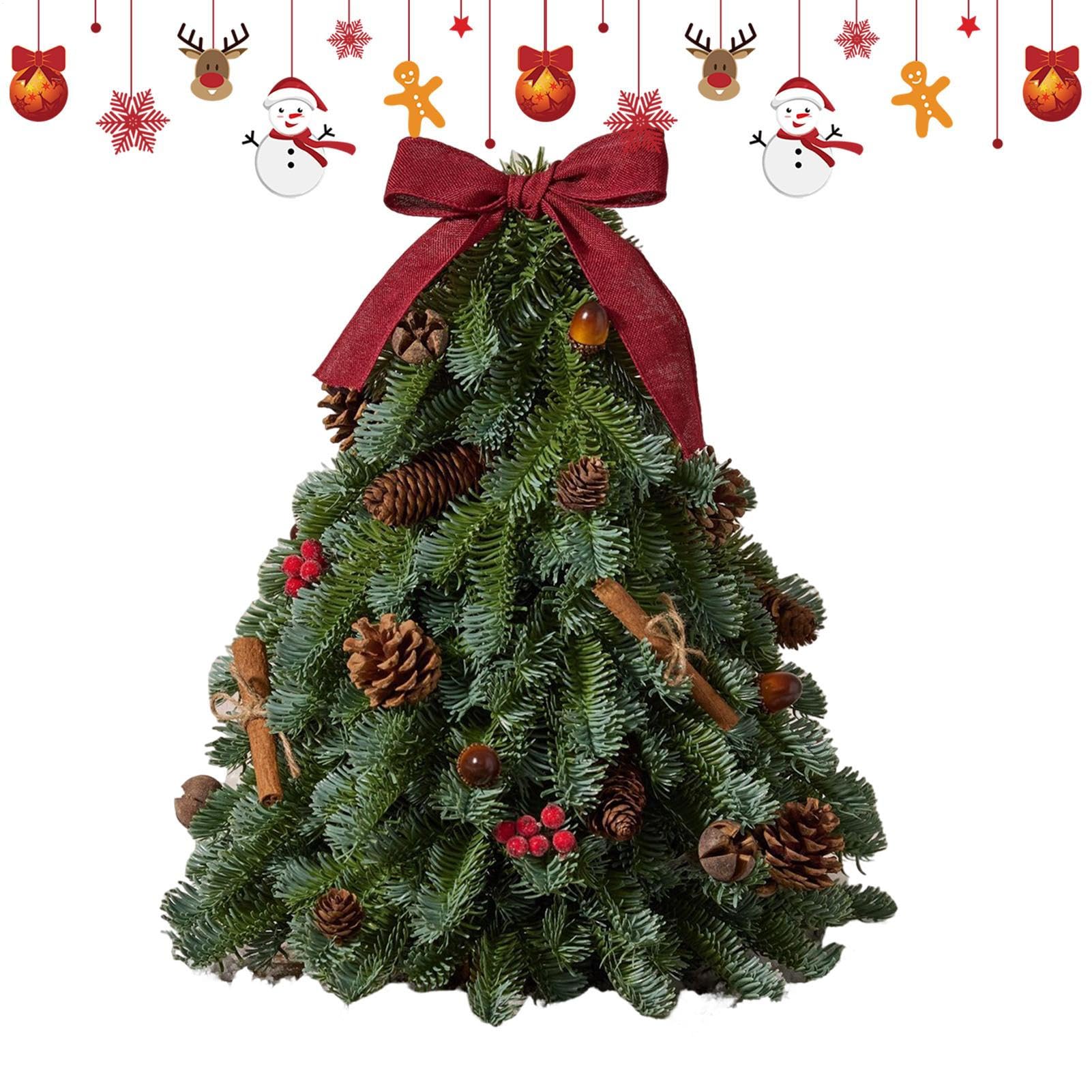 Árbol De Navidad De Mesa Decoración Navideña Verde con