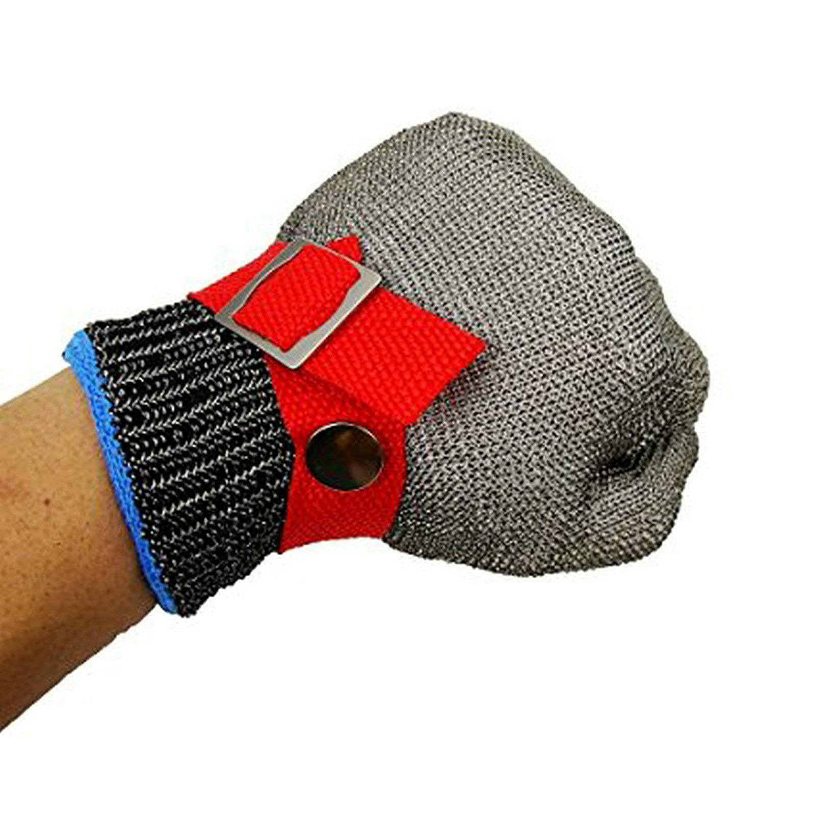 Gants anti-coupures, Gants de travail Gant de boucher en fil d'acier inoxydable Protection de niveau 5 haute performance (1 paire) Gants en fil de boucher en maille métallique,XXL