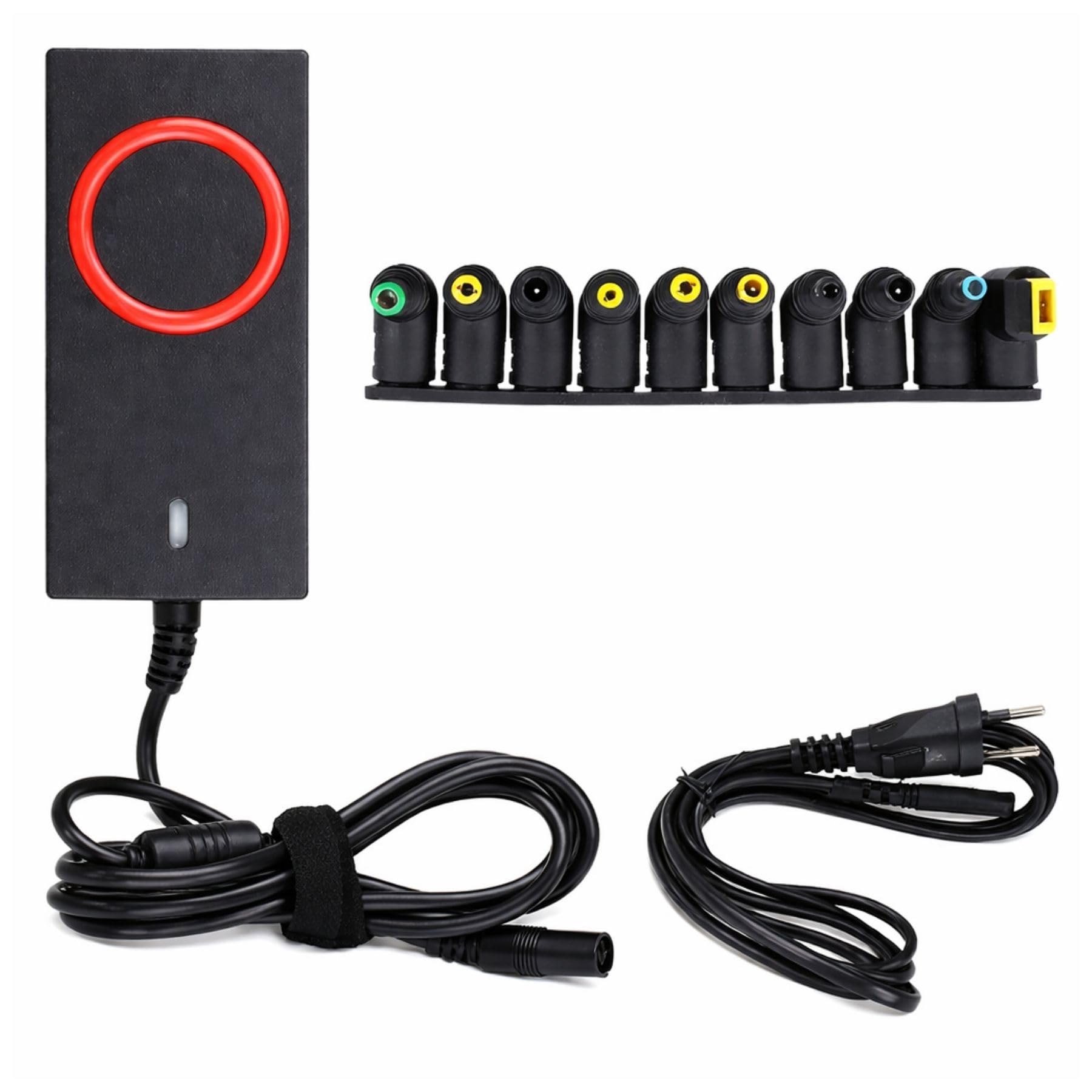 4 Pezzi Alimentatore Universale Laptop 65W con 10 Connettori Inclusi, Caricatore per PC Portatile Notebook, Input 100-240V, Output 15-20V 3.25A